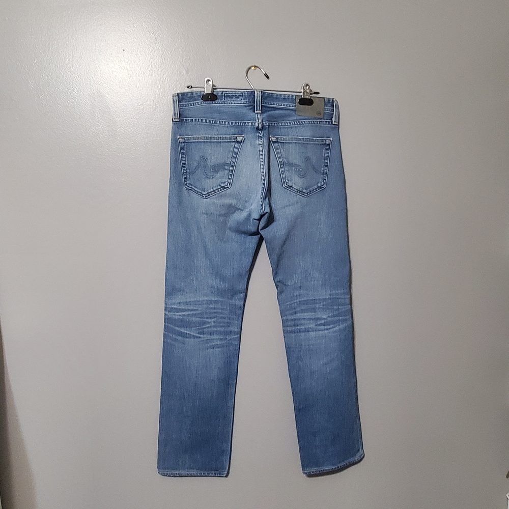 Ag Adriano Goldschmied Matchbox Light Blue Slim Straight Jeans Women's Size 31 - Picture 4 of 9